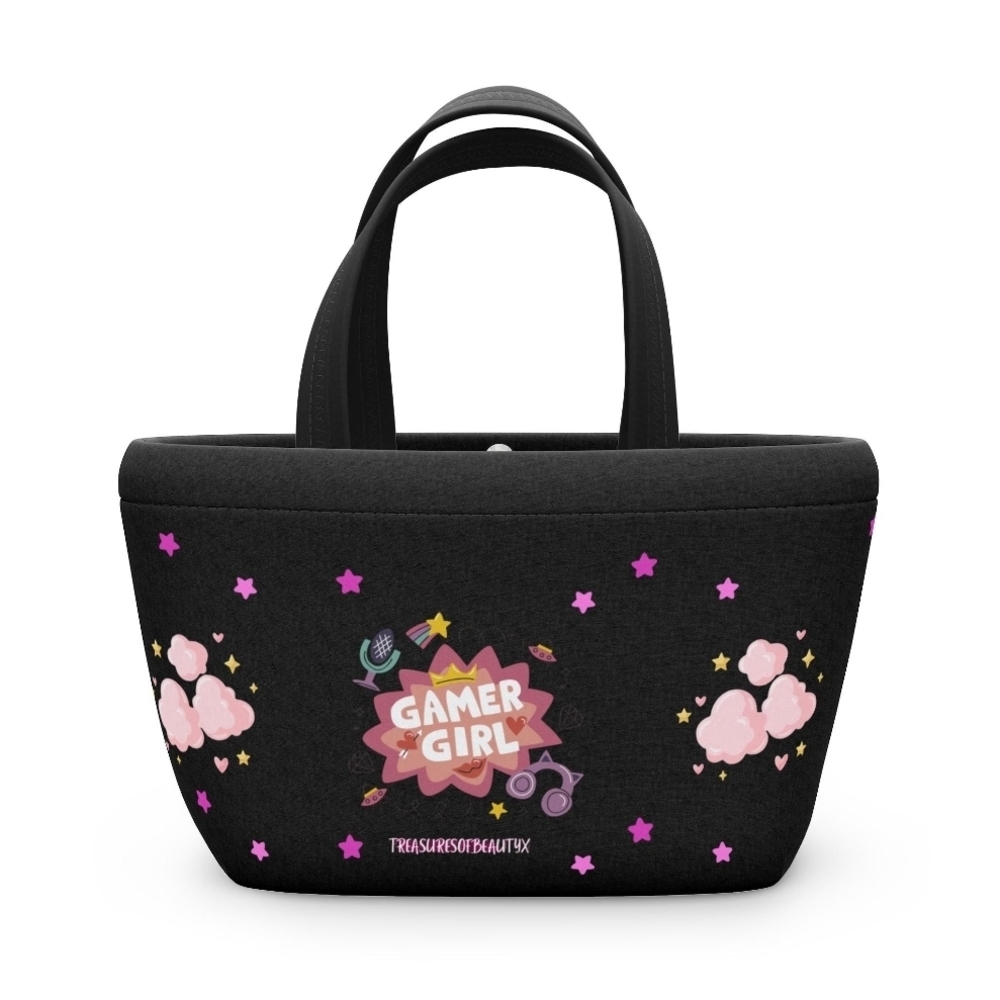 Gamer Girl Black Tote Bag